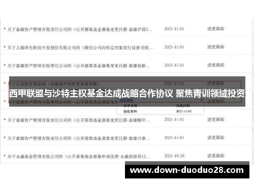 西甲联盟与沙特主权基金达成战略合作协议 聚焦青训领域投资 西甲联盟与沙特主权基金达成战略合作协议 聚焦青训领域投资