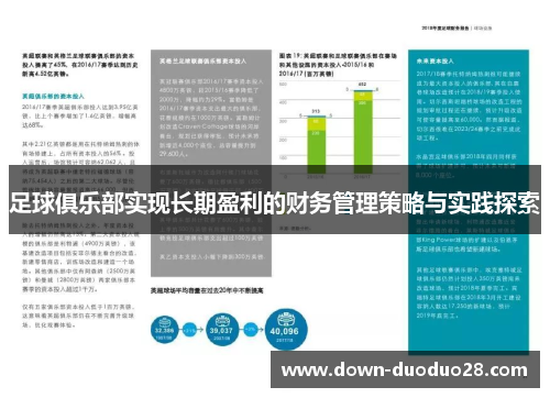 足球俱乐部实现长期盈利的财务管理策略与实践探索